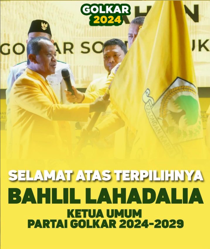 Bahlil Lahadalia Terpilih Sebagai Ketua Umum Partai Golkar Periode 2024-2029