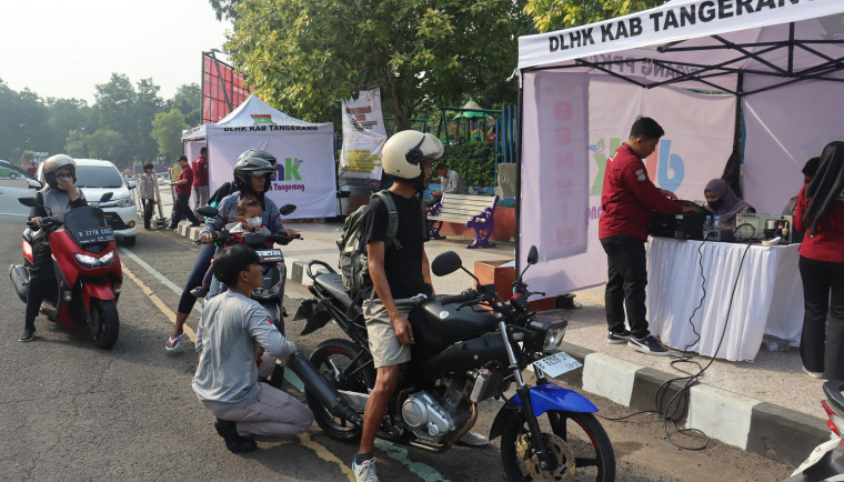 DLHK Kabupaten Tangerang Adakan Uji Emisi Gratis untuk Kendaraan Roda Dua dan Empat