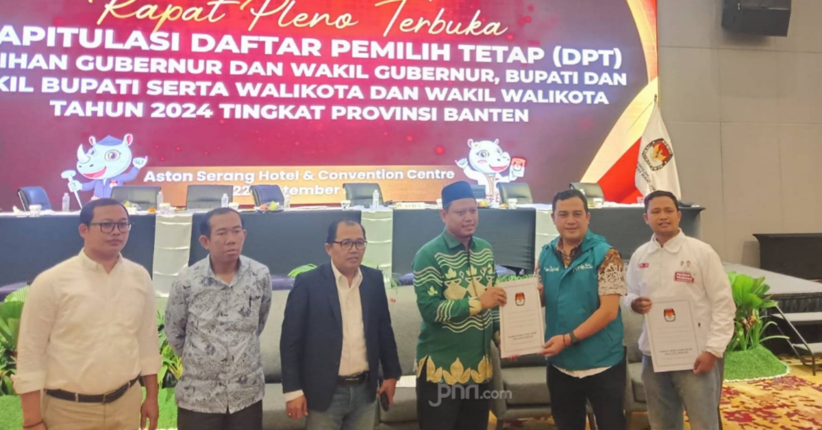 KPU Banten Tetapkan Dua Pasangan Calon Gubernur di Pilkada 2024