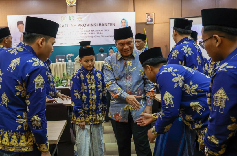 Pj Gubernur Banten Lepas Kafilah MTQ Provinsi Banten untuk MTQ Nasional XXX di Kalimantan Timur