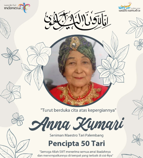 Maestro Tari Sumatera Selatan, Anna Kumari, Berpulang