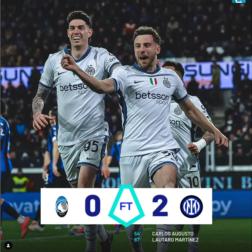 Inter Milan Tak Terbendung! Menang 2-0 atas Atalanta, Kokoh di Puncak Klasemen