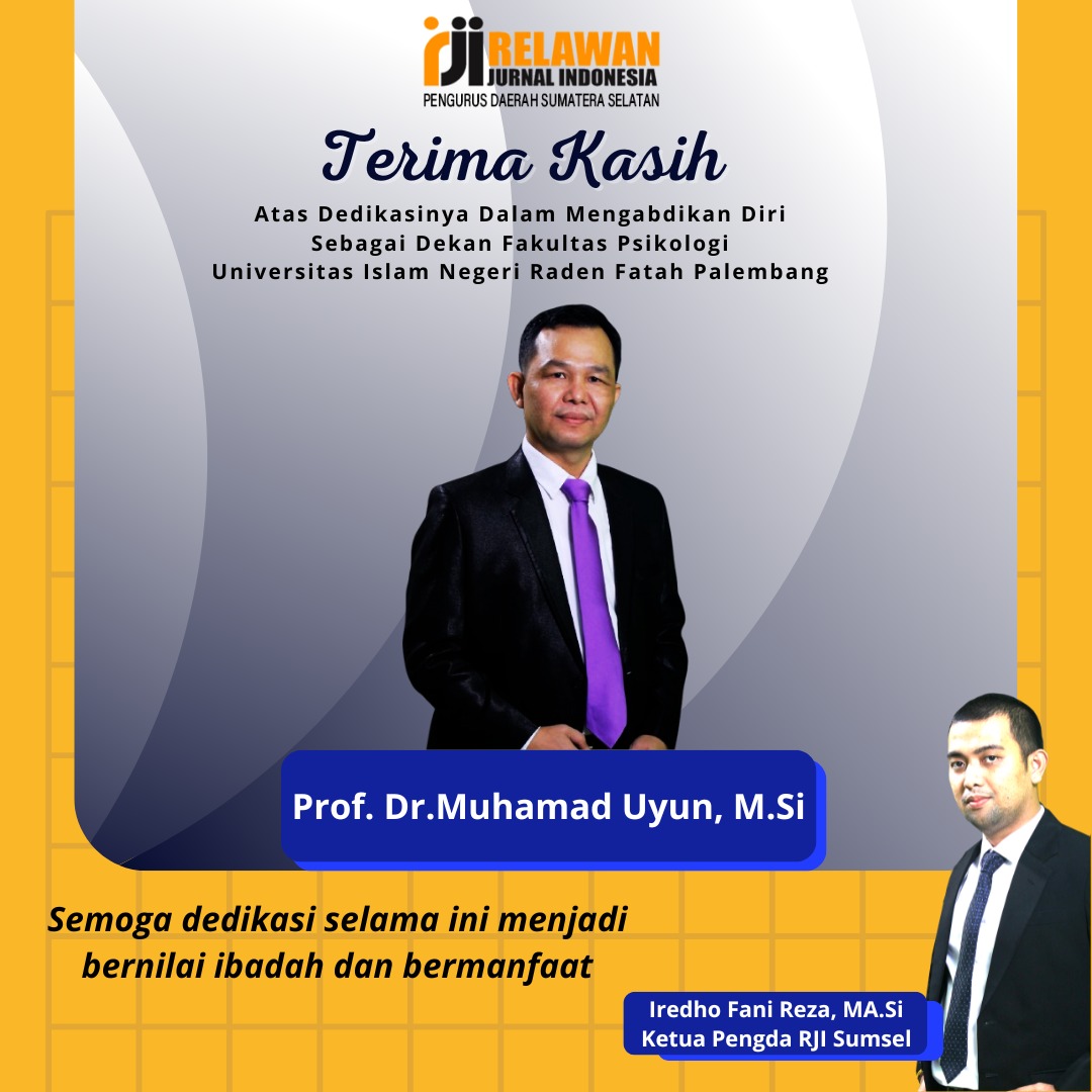 RJI Sumsel Apresiasi Dedikasi Prof. Dr. Muhamad Uyun, M.Si.: Arsitek Kemajuan Jurnal Fakultas Psikologi UIN Raden Fatah Palembang