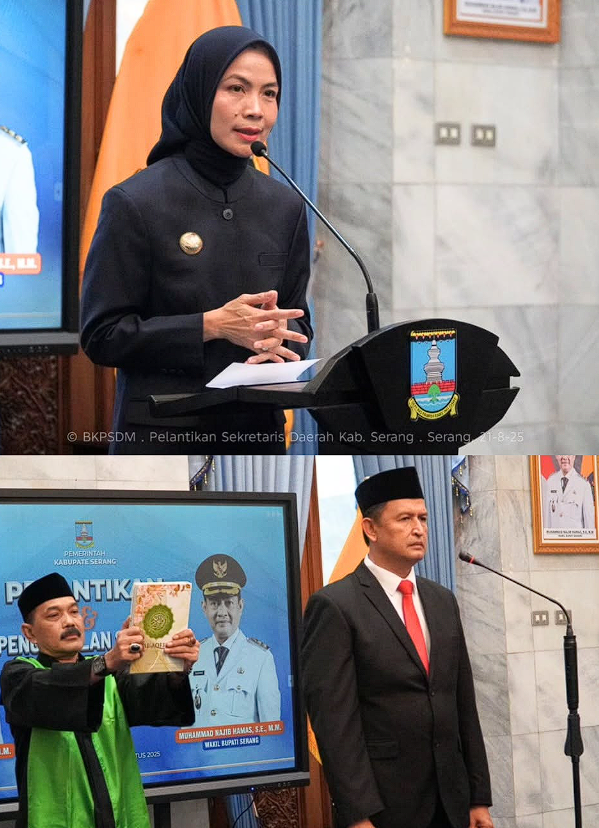 Zaldi Dhuhana Resmi Dilantik sebagai Sekda Kabupaten Serang Definitif 2025