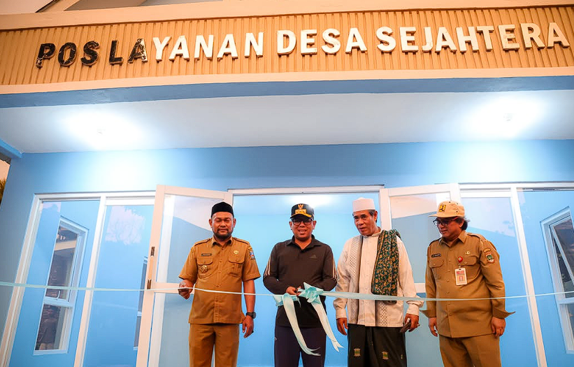 Gubernur Banten Andra Soni Meninjau Pos Layanan Desa Sejahtera (Posyandra) di Kp. Cibawang Desa Kubang Baros Kecamatan Cinangka, Kabupaten Serang,