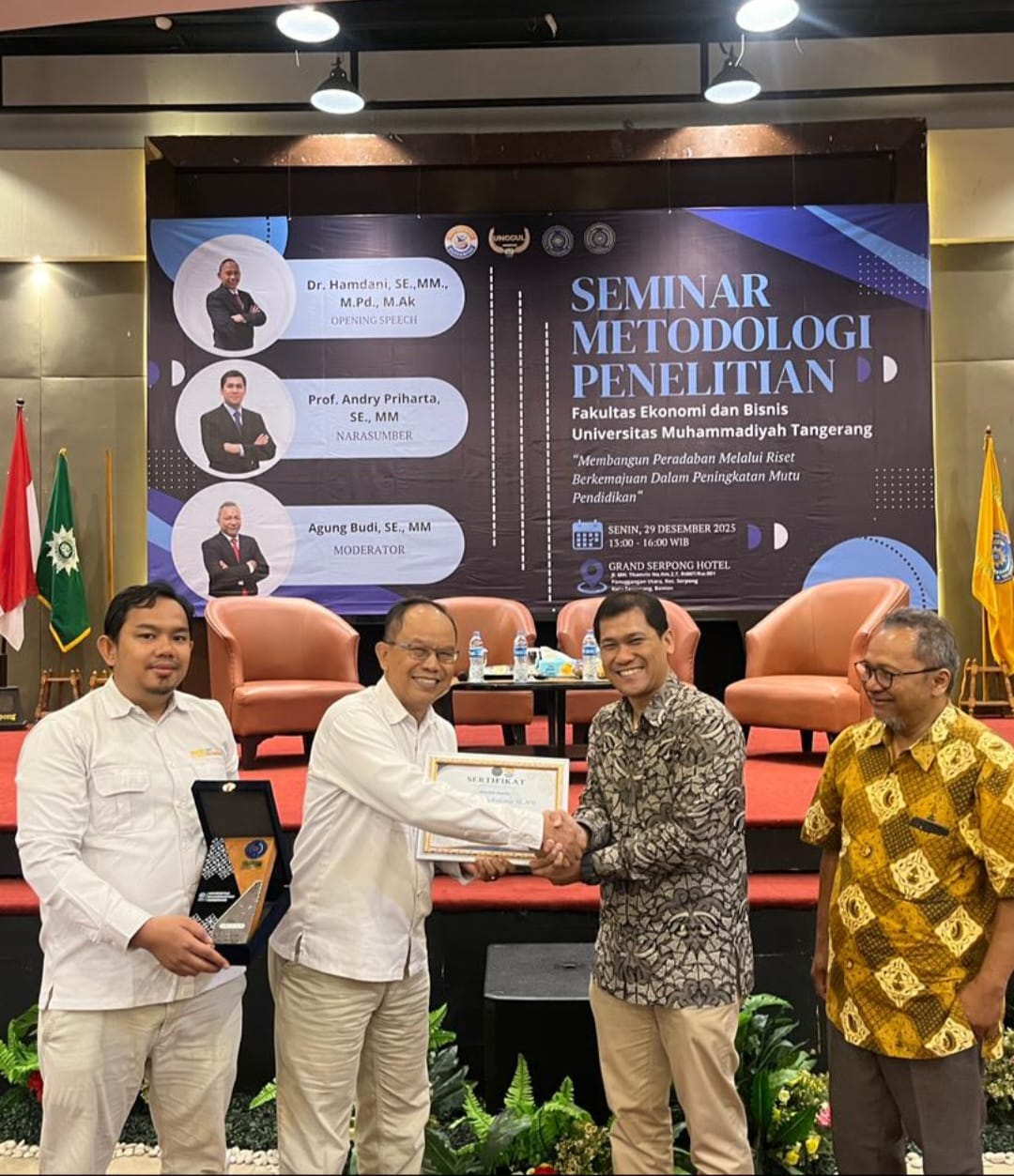 FEB UMT Gelar Seminar Nasional Metodologi Penelitian, Soroti Urgensi Riset Berdampak bagi Pendidikan Indonesia