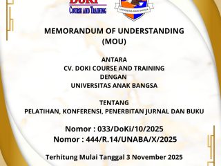 Doki Course and Training dan Universitas Anak Bangsa Teken MoU Pengembangan Akademik