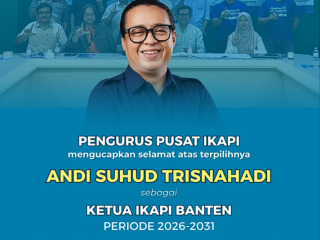 Andi Suhud Trisnahadi Terpilih Jadi Ketua IKAPI Banten 2026–2031