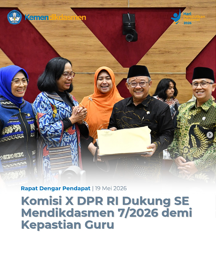Komisi X DPR RI Dukung SE Mendikdasmen 7/2026 untuk Guru