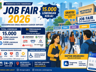 Job Fair Kota Tangerang 2026 Buka 15 Ribu Lowongan Kerja, Simak Cara Daftarnya
