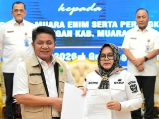 Gubernur Sumsel Herman Deru Tunjuk Sumarni Sebagai Plt Bupati Muara Enim