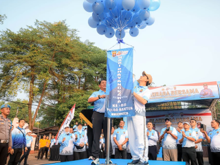 Wagub Banten Hadiri Olahraga Bersama HUT ke-80 Bhayangkara di Polda Banten