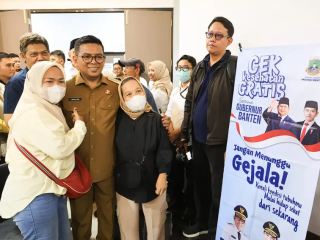 Andra Soni Tinjau CKG di Pamulang, Hipertensi dan Diabetes Dominan
