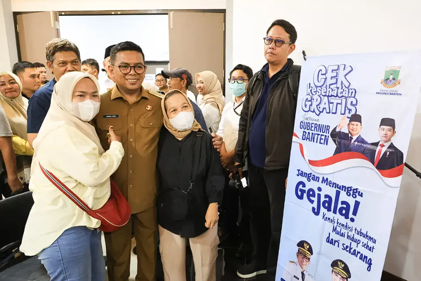 Andra Soni Tinjau CKG di Pamulang, Hipertensi dan Diabetes Dominan