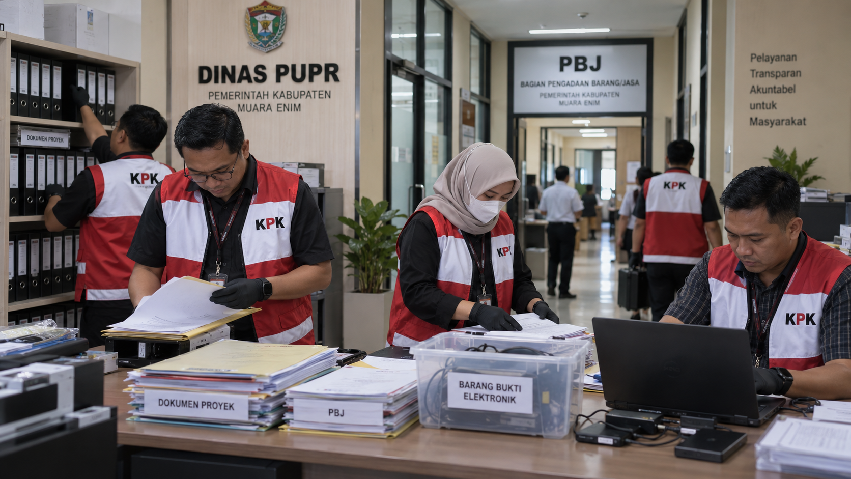 KPK Geledah PUPR-PBJ Muara Enim terkait Kasus Edison