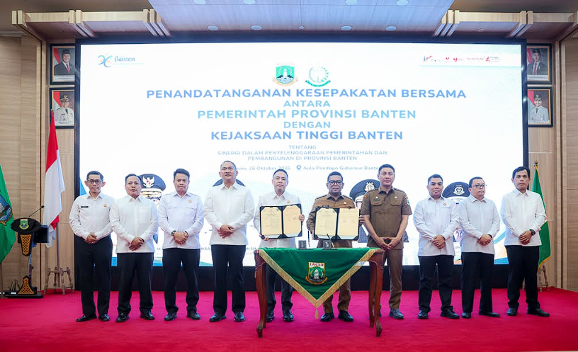 Perkuat Transparansi dan Pengawasan Pembangunan, Pemprov Banten dan Kejati Banten Tanda Tangani Kesepakatan Bersama