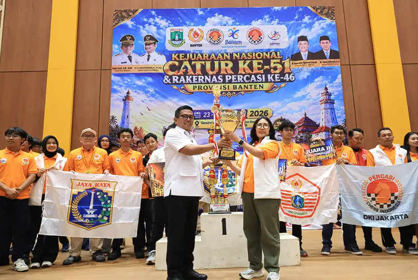 Tutup Kejurnas Catur ke-51 di UIN Serang, Gubernur Andra Soni Apresiasi Raihan Banten Sabet Juara Umum Kedua